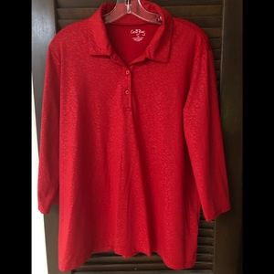 Coral Bay Golf Shirt, Red, Size XL